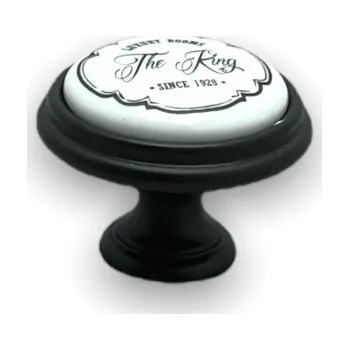 Nábytkové kování Giusti Úchytka knopka KING / Černá