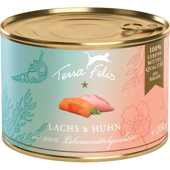Krmivo pro kočku 24x200g Terra Felis - losos a kuřecí