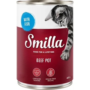 Krmivo pro psa 6x400g Smilla hovězí konzerva - hovězí s rybou
