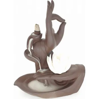 Čajovna Stojan na vonné jehlánky "Tekoucí dým" Ruka s lotosem