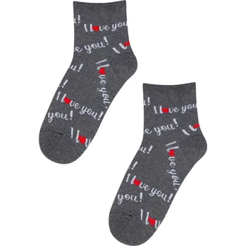 Pánské ponožky Dámské vzorované ponožky PERFECT WOMAN hnědé uhlí 39/41