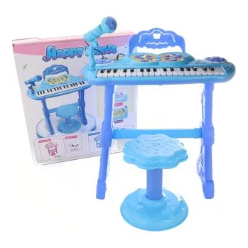 Hudební nástroj pro děti Piánko s adaptérem modré