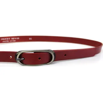 Opasek PENNY BELTS Kožený opasek 20-175-93 červený - 90 cm