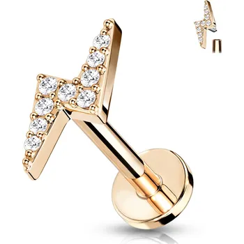 Piercing Šperky4U Labreta / cartilage piercing - blesk - LB0033RD-1206