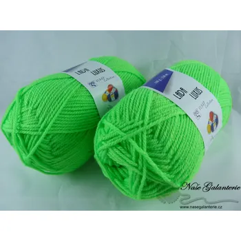 Příze Vlnap Lada Luxus zelený neon 50012