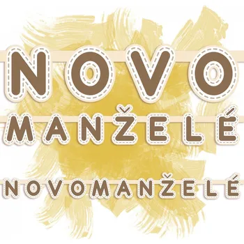 Svatební dekorace Párty služby Banner Novomanželé, 120 cm