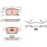 Sada brzdových destiček, kotoučová brzda RAP BRAKES GDB2139