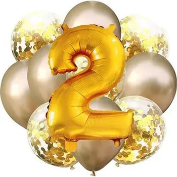 Party dekorace Narozeninová sada balonů s číslem 2