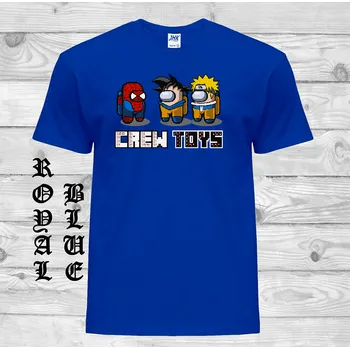 Chlapecké tričko detske-levne-bavlnene-tricko-potisk-Crew-Toys-Among-Us Barva: Royal blue - královsky modrá, velikost: 152