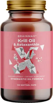 Přírodní produkt BrainMax Krill Oil & Astaxanthin 500 mg 100 cps.