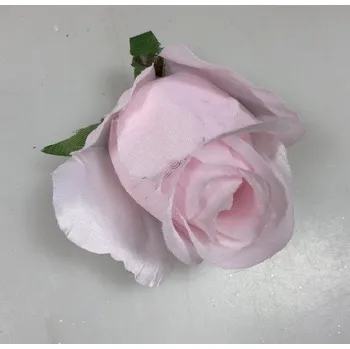 umělá květina Květ růže poupě 8 cm světle růžová