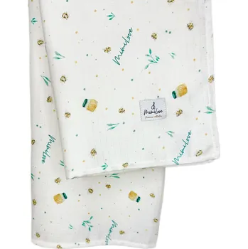 Dětská deka Mimilove Mušelínová plenka 100x100 cm Med