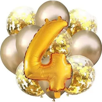 Party dekorace Narozeninová sada balonů s číslem 4