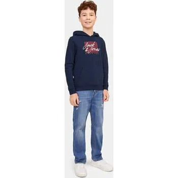 Pánská mikina Jack & Jones Junior Mikina Zuri 12249874 Tmavomodrá Standard Fit 140