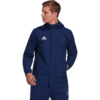 Pánská fotbalová bunda Adidas Entrada 22 Allweather tmavě modrá