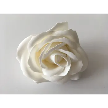 umělá květina Mýdlové Květy - Velká Růže – Bílá