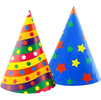 Karnevalový doplněk GoDan Párty čepičky VELKÉ barevné, 2 ks