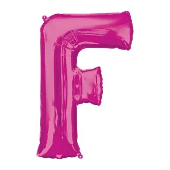 Balónek Amscan / Reithmüller Fóliové písmeno F růžové, 83 cm