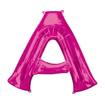 Balónek Amscan / Reithmüller Fóliové písmeno A růžové, 83 cm