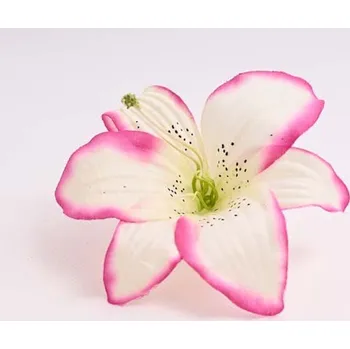 umělá květina Tygr lilie květ 13 cm krémovo-růžová