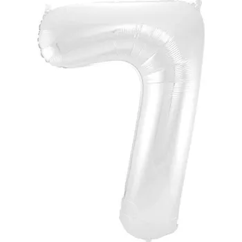 Balónek Folat Fóliové číslo 7 bílé, 86 cm