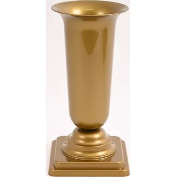 Váza Váza plastová se zátěží 30 x 16 cm, zlatá
