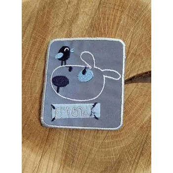 Textilní nažehlovací páska Nažehlovačka reflexní pejsek s ptáčkem