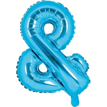 PartyDeco Fóliový znak & modrý, 35 cm