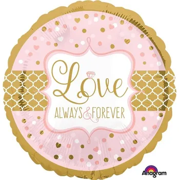 Balónek Amscan / Reithmüller Balonek fóliový Love Always & Forever, 43 cm