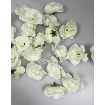 umělá květina Květ růže 4,5 cm máslová