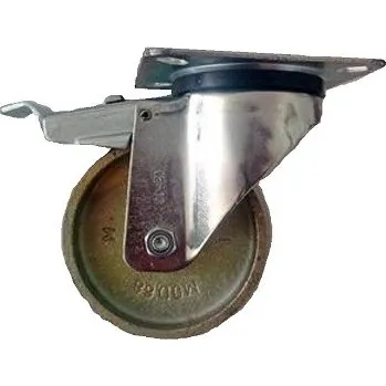 Pojezdové kolečko GBK 200/GRD Otočné kolo ocelolitinové s brzdou 7400066