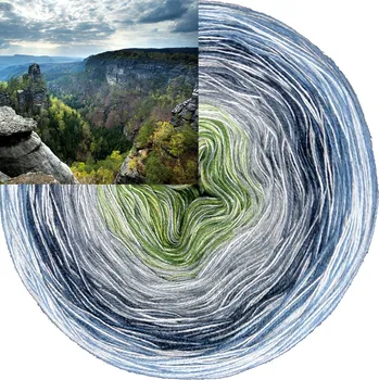 Příze Duhové klubko České Švýcarsko 2 Délka návinu/Hmotnost: 1000 m/200 g