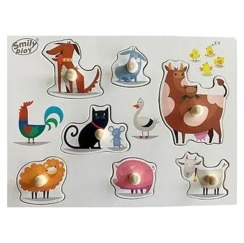 Dřevěná hračka Układanka zwierzęta domowe