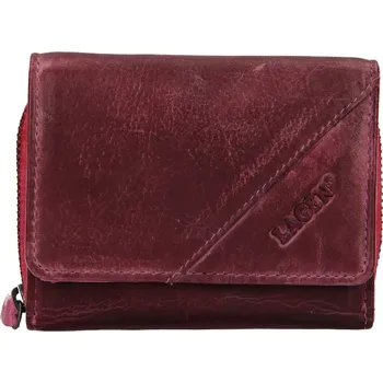 Peněženka Dámská peněženka LAGEN kožená JK-0721/D fialová/růžová PLUM/FUCHSIA
