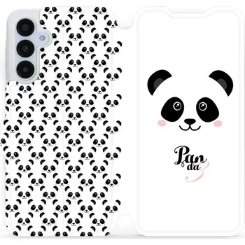 Pouzdro na mobilní telefon Flipové pouzdro Mobiwear - Samsung Galaxy A25 5G - M030P Panda Amálka (Knížkové flip pouzdro, obal, kryt na mobil Samsung Galaxy A25 5G - M030P Panda Amálka, materiál Umělá kůže + TPU - ochrana 360°, stojánek, silikonová vanička, magnetické zavírání)