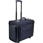 Textilní pilotní kufr na kolečkách 2871-01 černý