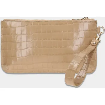 Kabelka Psaníčko do ruky Snap béžová kroko/zlato