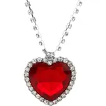 Zaparkorun Náhrdelník - Srdce oceánu - červená