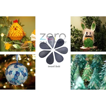 Velikonoční dekorace Plátky osikové 3 cm (300 ks) - tm. šedá