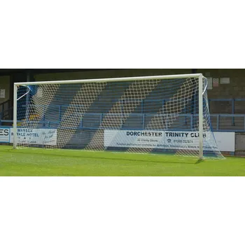 Sportovní branka Fotbalová branková síť 7,5 x 2,5 x 2 x 2 m 3 mm modrá/bílá oko 4,5 x 4,5 cm