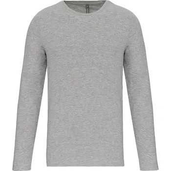 Kariban K3016 Pánské elastické tričko s dlouhým rukávem grey - M