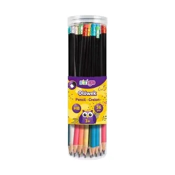 Set školních potřeb Ołówek czarny z gumką HB (36szt) STRIGO