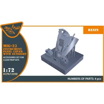 Plastikový model Clear Prop models 1/72 MiG-23 Instrument panel cover w/ gunsight