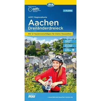 ADFC-Regionalkarte Aachen Dreiländereck, 1:75.000, reiß- und wetterfest, mit kostenlosem GPS-Download der Touren via BVA-website - Allgemeiner Deutscher Fahrrad-Club e.V. (ADFC)