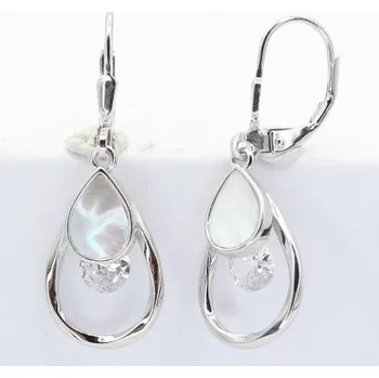 Náušnice Stříbrné náušnice s klasickým zapínáním