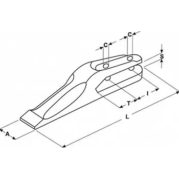 Zednická lžíce Zub lžíce HANOMAG 44C 55C