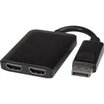 Adaptér DisplayPort - 2x HDMI , rozšíření + zrcadlení obrazu, 4K*2K@30Hz