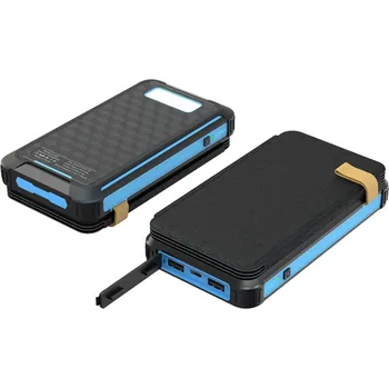 BOT Solární powerbanka do letadla SP6 4 panely 25000mAh se svítilnou Barva: Modrá