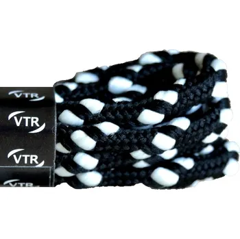 Tkaničky do bot RUNNING LACES uzlíkové tkaničky černobílé, délka 140 cm