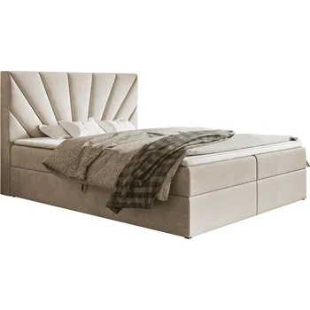 Postel Elvisia Manželská postel EMMA Boxspring 6 | béžová/Jasmine 21 160 x 200 cm Provedení: Postel bez toppera